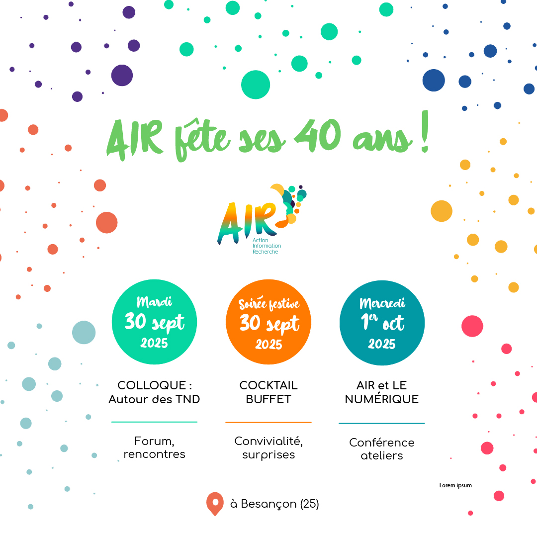 RÉSERVEZ LES DATES ! AIR fête ses 40 ans les 30 septembre et 1er octobre 2025